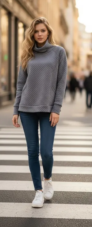 Jones New York gray sweatshirt size medium  thumbnail 1