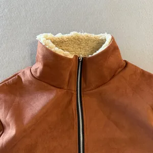 Women's Lightweight Pull Over with Sherpa Style Edging Jacket Size Medium #26055 thumbnail 3
