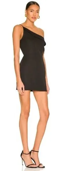 superdown Black Off-The-Shoulder Mini Dress thumbnail 1