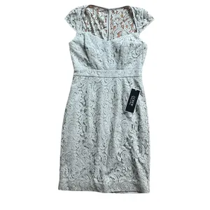 NEW J.Crew Tinsley Dress Leavers Lace Sz 6 Gray Bridesmaid Mother‎ Of Bride $275 thumbnail 2