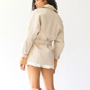 NWT Free People Clyde Shirt Jacket Mineral‎ Medium thumbnail 2
