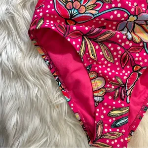 Tabitha Brown x Target Pink Floral One Piece Cutout Swimsuit Swim Suit XXS new thumbnail 6
