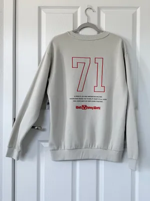 Disney Parks ‘71 Crewneck Sweatshirt with Red & Black Patch Embroidery NWT thumbnail 2