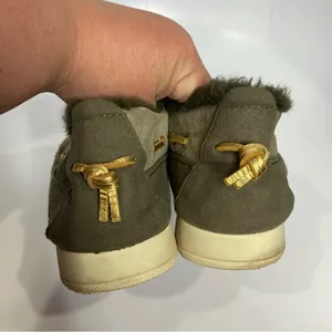 Sperry Moc-sider slip on shoes‎ metallic camouflage women’s size 8.5 faux fur thumbnail 7