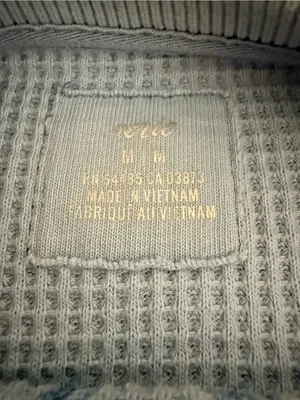 Aerie Waffle Knit Sweatshirt | Blue | Size M thumbnail 4