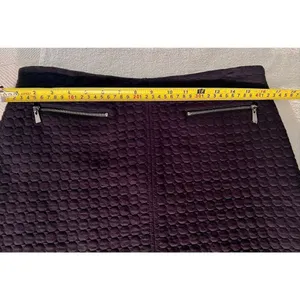 Laundry By Shelli Segal Women’s Black Quilted Zipper Pocket Skirt Size 10 thumbnail 6