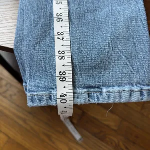Zara Light Wash Blue Denim Jeans Straight Leg High Waist Size 0 thumbnail 9