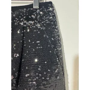 J.Crew Sequin Mini Skirt Size 6 Black Iridescent Party Holiday thumbnail 7