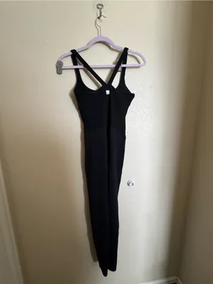 Vuori Mindset Jumpsuit Sz Small Black Heather Grey thumbnail 6