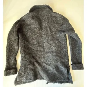 Rachel Zoe Charcoal Gray Wool‎ Blend Long Coat Classic Winter Outerwear size M thumbnail 5