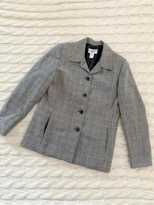 Pendleton Vintage Classic Gray Plaid Women's Jacket thumbnail 2