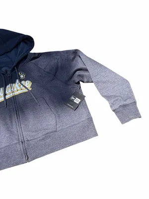 New Era Milwaukee Brewers Full Zip Hoodie Women’s Large NWT thumbnail 4