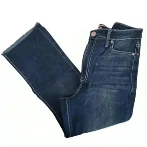 Seven7 Women's Size 14‎ Skinny Jeans Dark Blue High-Rise Fray Hem thumbnail 2