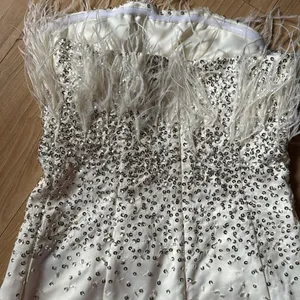 NBD Gracy Mini Dress in White & Silver thumbnail 5