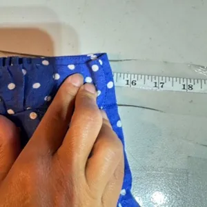J CREW Mini Skirt Blue White Linen Polka Dot‎ Drawstring Size 8 Pull on Feminine thumbnail 9