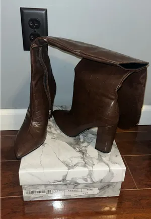knee high faux leather boots Brown Size 5.5 thumbnail 2