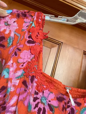 Free People Pink Floral Maxi Slit Dress thumbnail 6