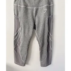 Gymshark Cropped Grey Leggings thumbnail 4