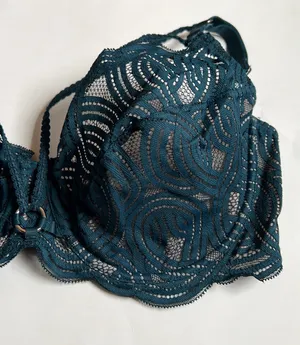 Rougegorge BlueGreen Sexy Lace Underwire Bra. Size FR 95E/ EUR 80E / US 36D thumbnail 10
