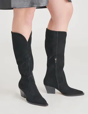 Raj Boots in Onyx Suede Black Size 8.5 thumbnail 1