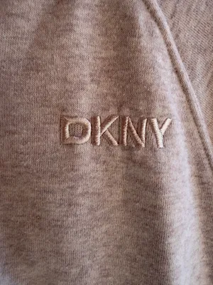 DKNY Small Tan Hoodie Full Zip Sweatshirt Size L thumbnail 3