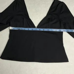 Intimately by Free People Duo Corset Long‎ Sleeve Black Cami Women Medium thumbnail 5