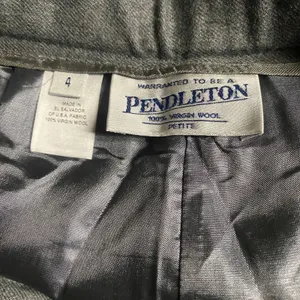 Pendleton Vintage Y2k Gray Virgin Wool Trouser Dress Pants Women's Size 4 Petite thumbnail 5