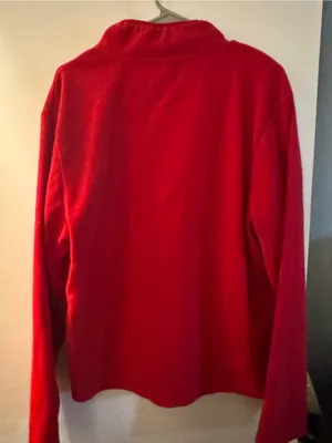Disney Red Fleece Half-Zip Pullover with Mickey Graphic thumbnail 6