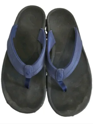 OluKai Ohana flip flops Womens Blue Shoes Sandals Size 9 Comfort Support Fall thumbnail 7