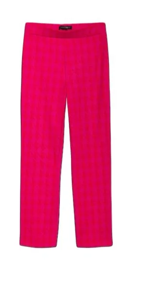 Hot Pink Houndstooth Cropped Pants thumbnail 1