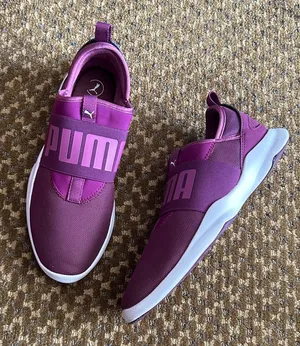 Puma Women's Slip-On Athletic Sneakers in Magenta with White Sole thumbnail 1