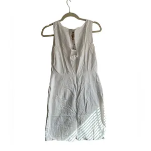 LOFT WHITE CROCHET LINEN SHIFT DRESS thumbnail 2