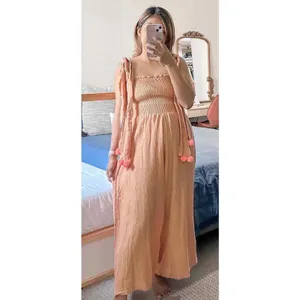 Anthropologie Sundress Pom‎ Jumpsuit Tie Straps Wide Leg Womens Size XS / S thumbnail 5
