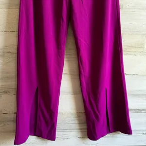 NWT Happily Grey Wide Leg Trouser Pants Full Length High Waisted Front Slit XS‎ thumbnail 7
