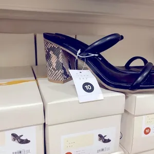 NWT A New Day Cass black snake block heel sandals thumbnail 5