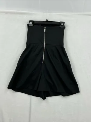 Black Halo Strapless Black Romper Dress with Pockets 987 thumbnail 6