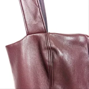 Amanda Uprichard Nia Top Faux Leather Lined Back Zipper Closure V-Wire Small thumbnail 10
