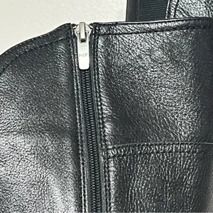 Marc Fisher Knee High Riding Boots Womens 9 M‎ Pebbled Black Leather Equestrian thumbnail 4