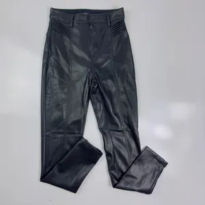 Express Super High‎ Waisted Faux Leather Moto Skinny Pants Size 0R thumbnail 2