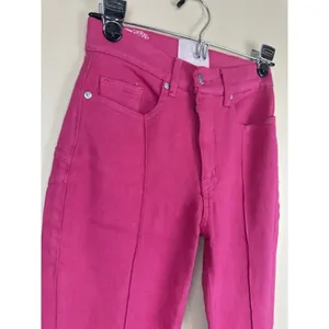 Revice Denim Venus Flares Star Butt High Rise Jeans Pink Fuchsia Size 26 Retro Y2K thumbnail 3