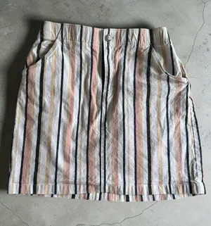 Hollister Ultra High-Rise Striped Cotton Mini Skirt thumbnail 1