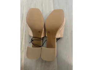 Worthington Nude Patent Block Heel Platform Mules Size 8.5 thumbnail 7