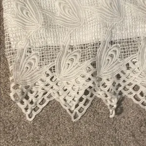 Sans Souci Elegant White Lace Skirt bridal size small thumbnail 3