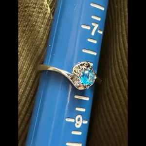 Fashion jewlery silver tone ring size 8 i3 thumbnail 2