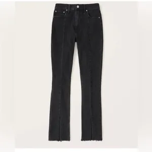 Abercrombie Skinny High Rise Split Hem Black 27/4 Curve Love thumbnail 3