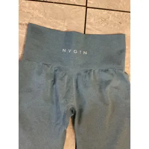NVGTN Seamless High Waisted Leggings Sky Blue Workout Athleisure Women Size S thumbnail 2