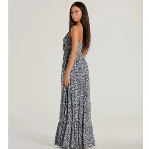 Windsor Blue & White Floral Maxi Dress Size Small‎ thumbnail 2