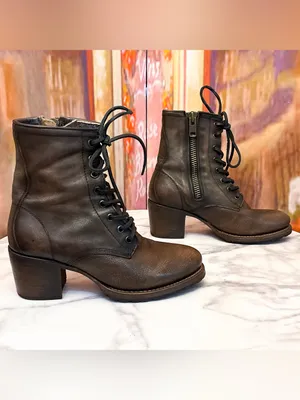 Freebird Cavalier Leather Lace-Up Boot Black 8 GUC thumbnail 2