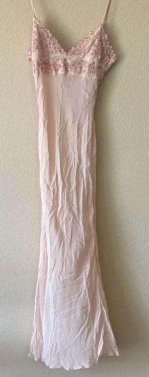 Free People Midnight Magic Pink Floral Maxi Slip Dress. thumbnail 1