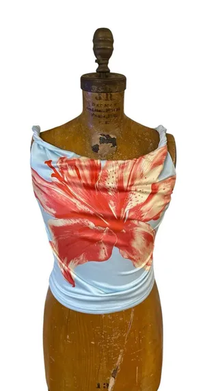 House of Thread Women's medium Floral Sleeveless Tank thumbnail 1
